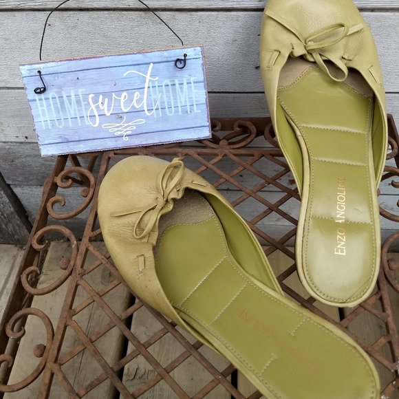 vintage 90s ballet style leather mule - Picture 1 of 9